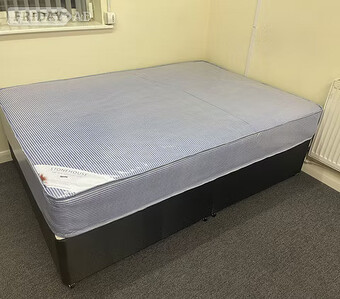 4 FOOT OR DOUBLE - WATERPROOF MATTRESS WITH BLACK CHENILLE DIVAN 