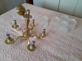 Solid brass chandelier