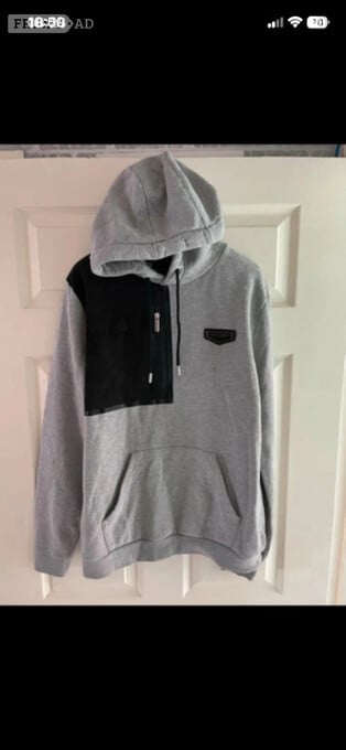 Supply and demand From JD Sports grey/black hoodie in size medium
