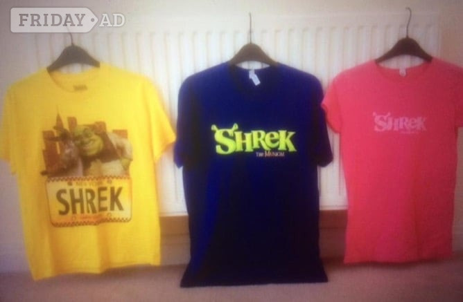 4 Shrek t-shirts in St. Leonards-On-Sea