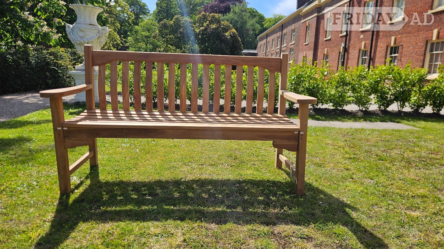 Solid Teak Garden Bench 150cm - Garden in Doncaster