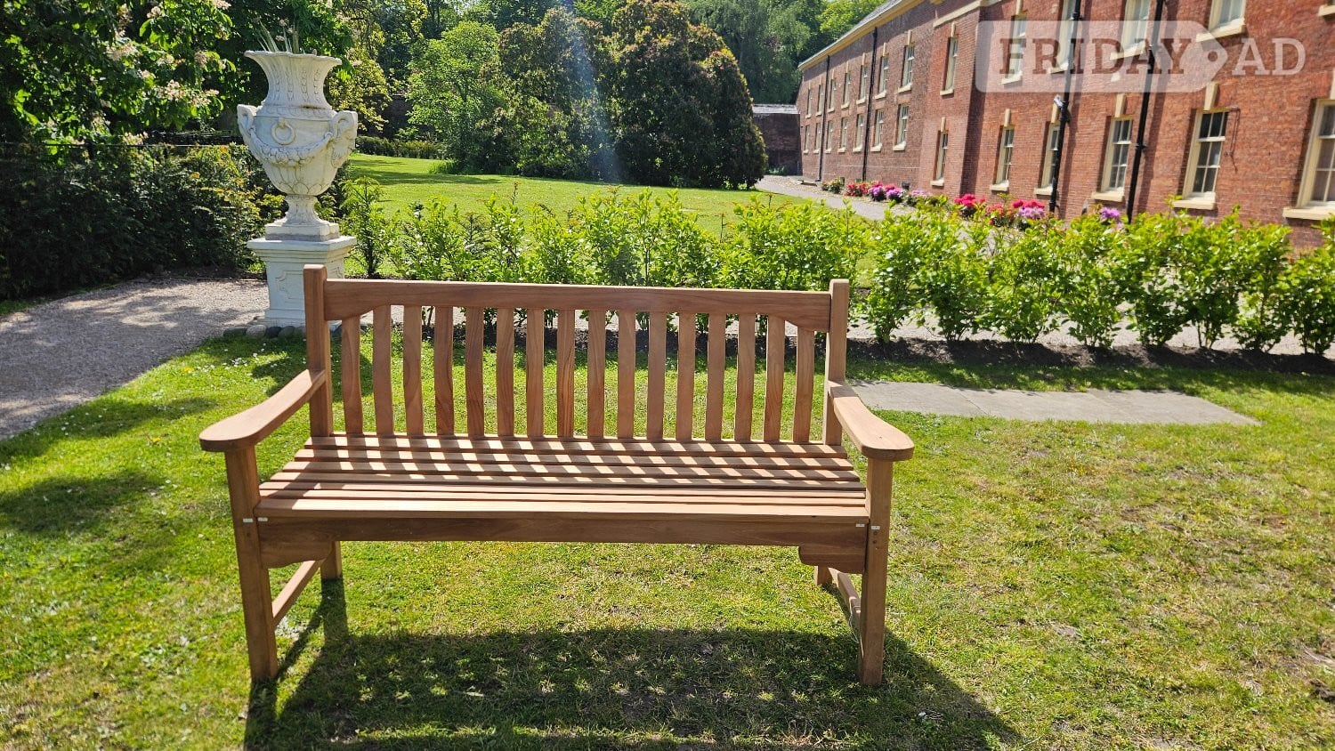 Solid Teak Garden Bench 150cm - Garden