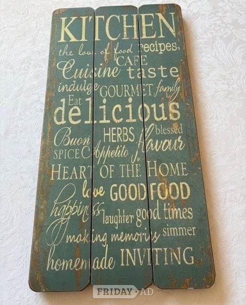 Wooden Kitchen Plaques (3 x for £5)