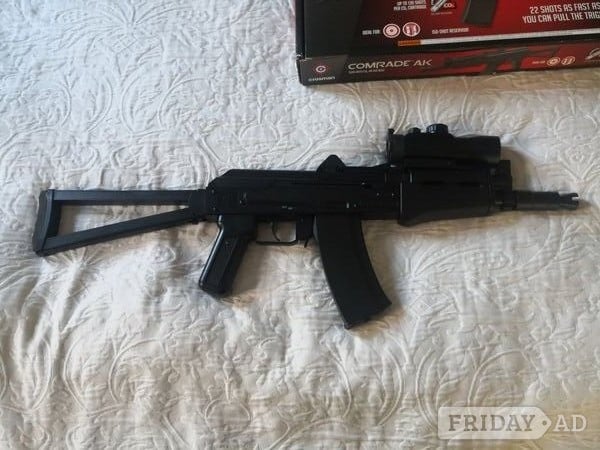 Lewisham CROSMAN COMRADE AK semi-automatic CO2 BB air rifle. 