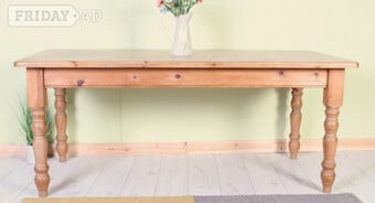Delivery Options - Large Old Rustic Farmhouse Pine Table 