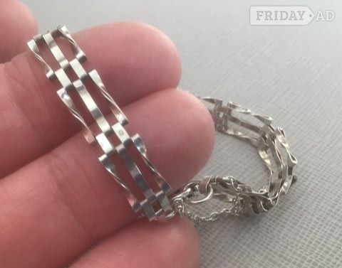 Sterling silver gate bracelet