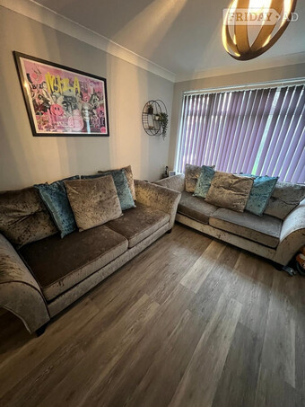 2 crushed velvet DFS sofas for sale 