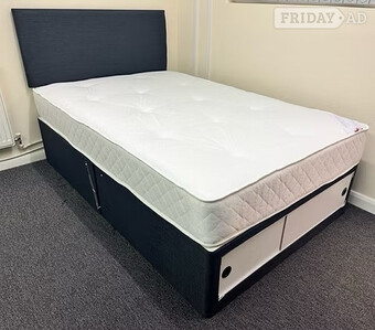 double apollo mattress with SLIDER divan base and headboard 