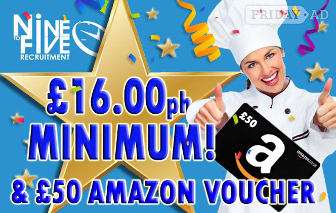 £50 Amazon Voucher after your first two shifts! in Haywards Heath