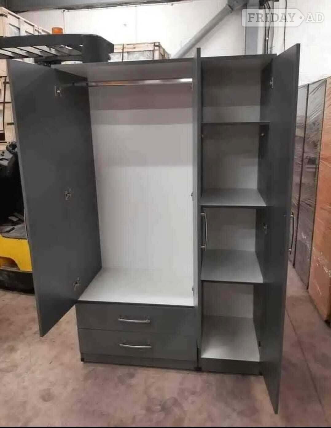 3 door wardrobe with shelves and drawers in London
