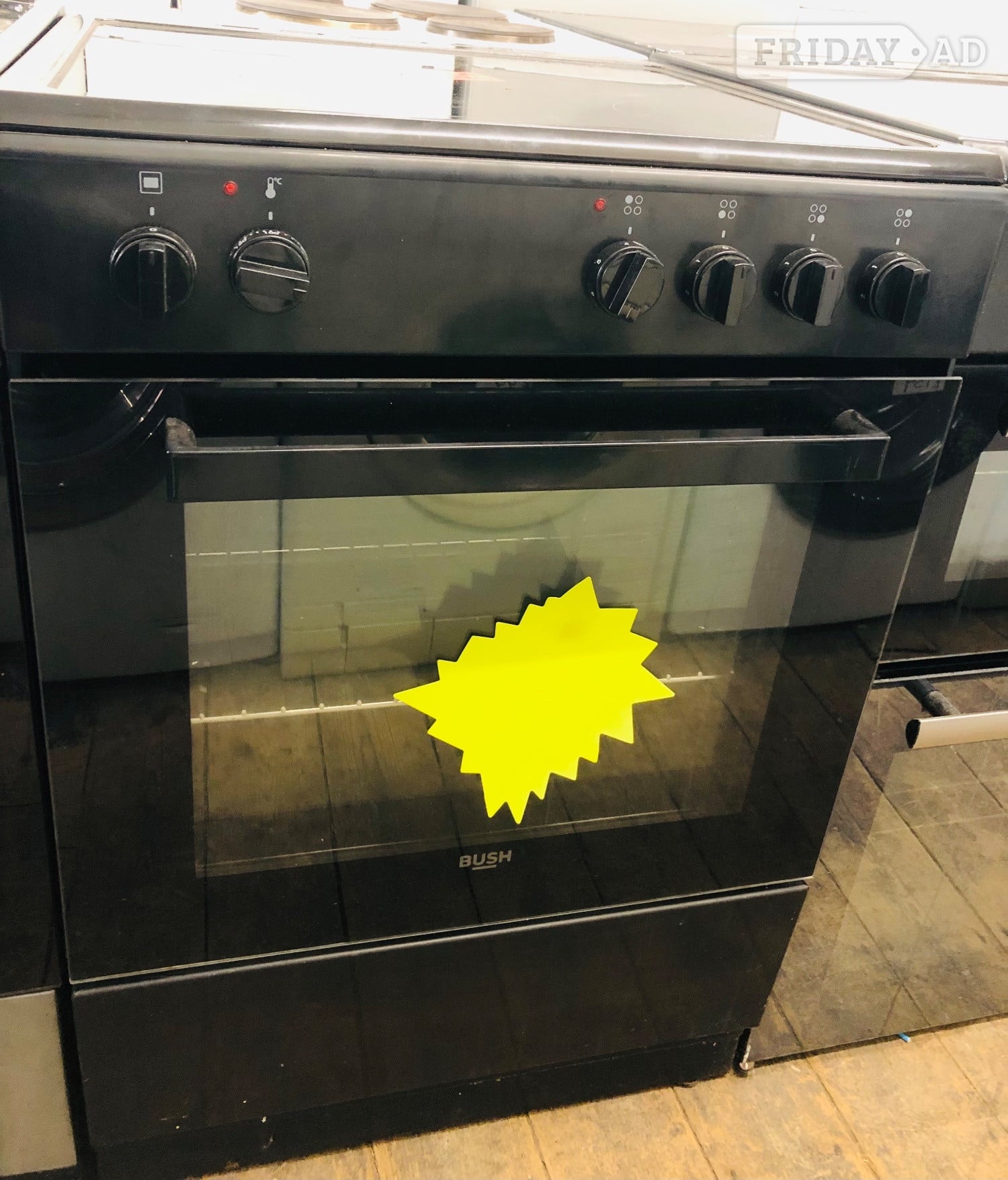 Black bush 60CM Wide Glass top Electric with oven and grill. in Bicester