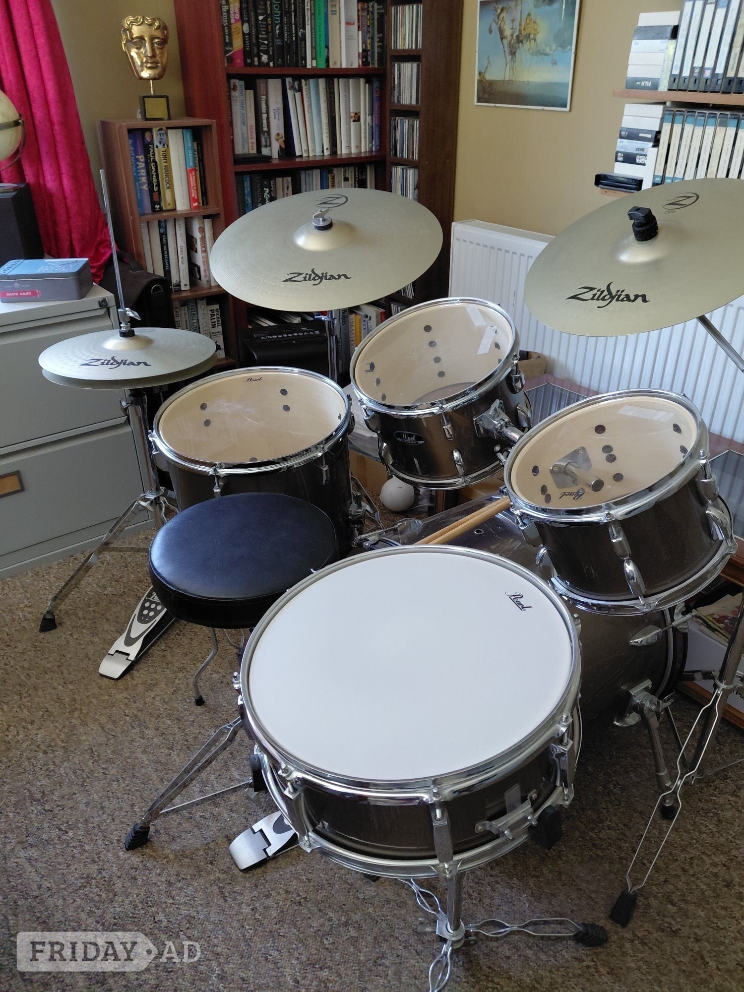Peacehaven Pearl Roadshow 5-Piece Drum Kit, Bronze, with Zildjian cymbals