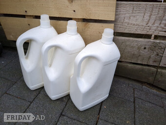 3 x 5 Litre Polythene Bottles - Used but Clean