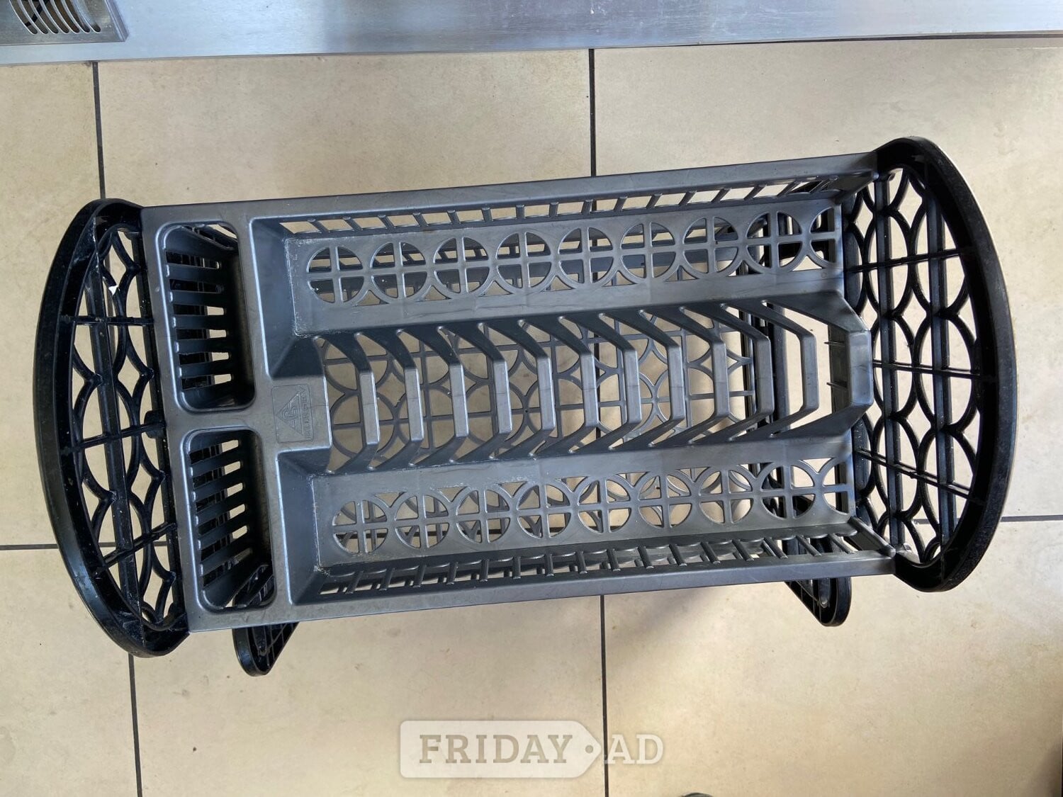 Harrow Grey Black kitchen dish drainer 2 tiers rack plates holder cutler
