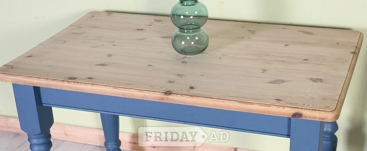 Delivery Options - Painted Farmhouse Pine Table Solid & Sturdy - Furniture