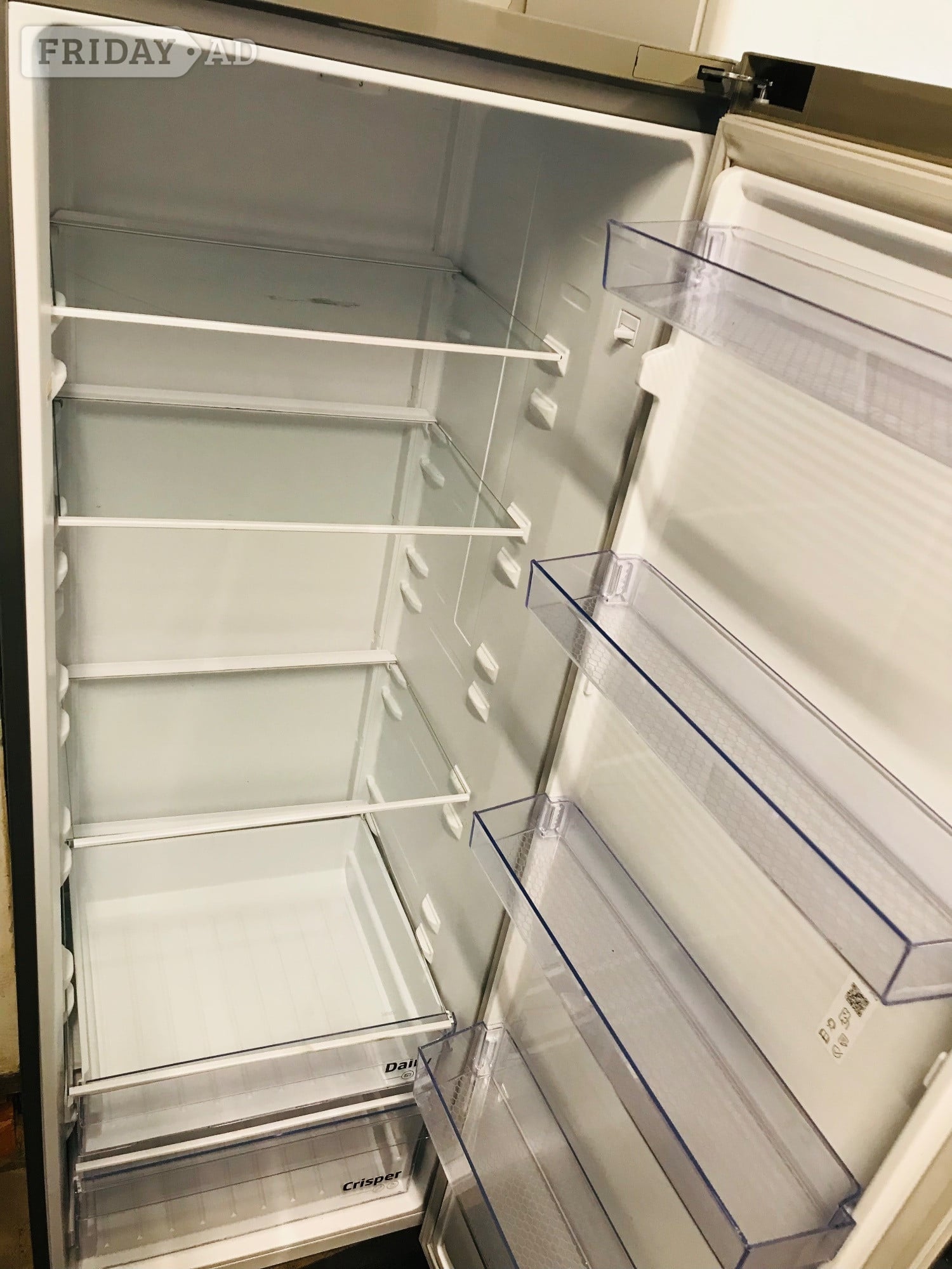 BEKO new graded silver colour  free standing fridge 