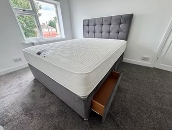 KING - ASLA 1000 POCKET MATTRESS WITH 2 DIVAN DRAWERS