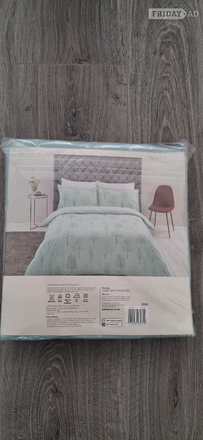 Duck Egg Double Duvet cover set