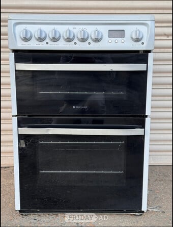 Hotpoint electric cooker 60cm ceramic double oven 3 months warran