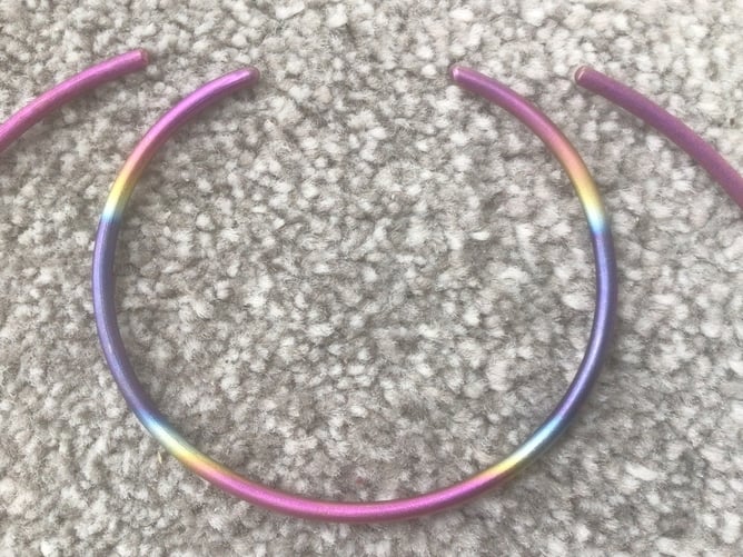 St. Leonards-On-Sea Titanium rainbow necklace and bangle