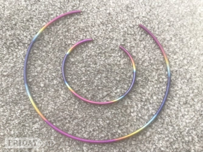 Titanium rainbow necklace and bangle in Hastings