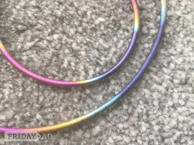 Titanium rainbow necklace and bangle