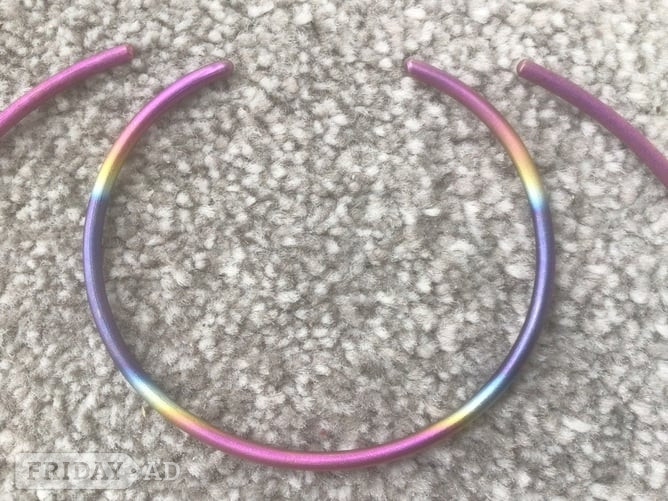 Hastings Titanium rainbow necklace and bangle