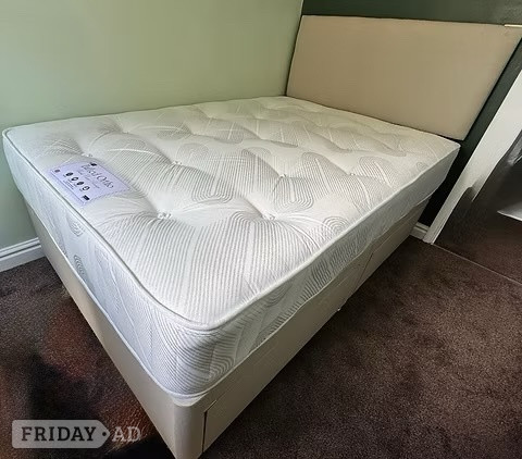 4 FOOT - TENDER SLEEP TUFTED ORTHOPAEDIC MATTRESS DIVAN BASE in Rotherham