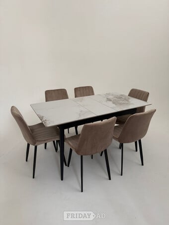 Dining table with 6 chairs with free and fast delivery