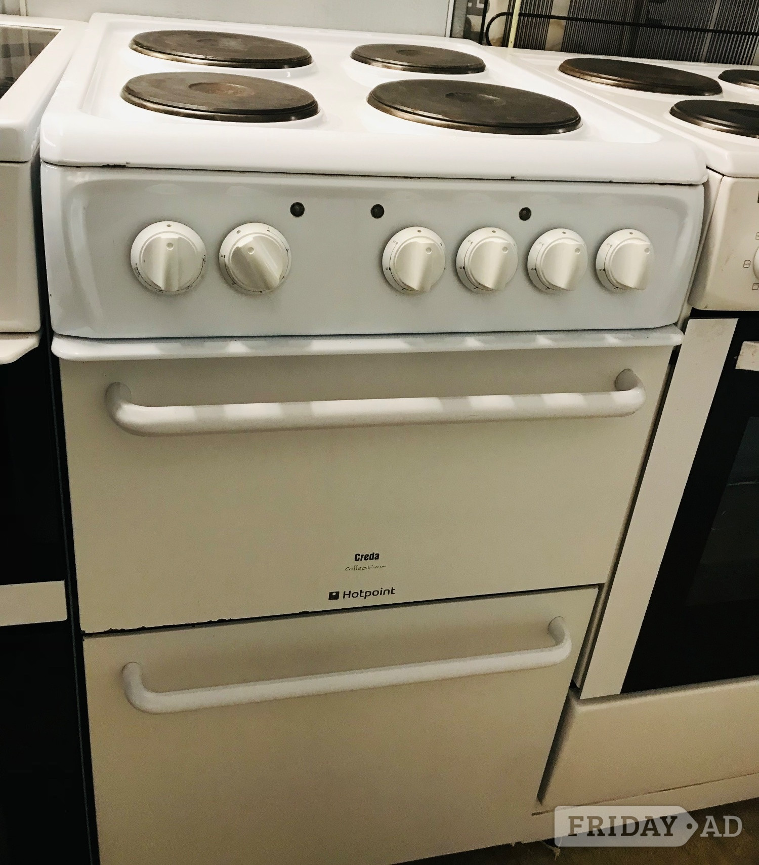 Hotpoint 50cm wide electric cooker with double oven  in Aylesbury
