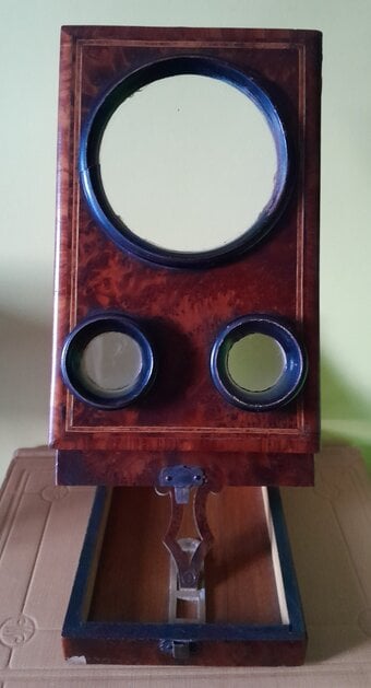 Stereoscope Graphoscope With Magnifying Lens & Twin Lenses French