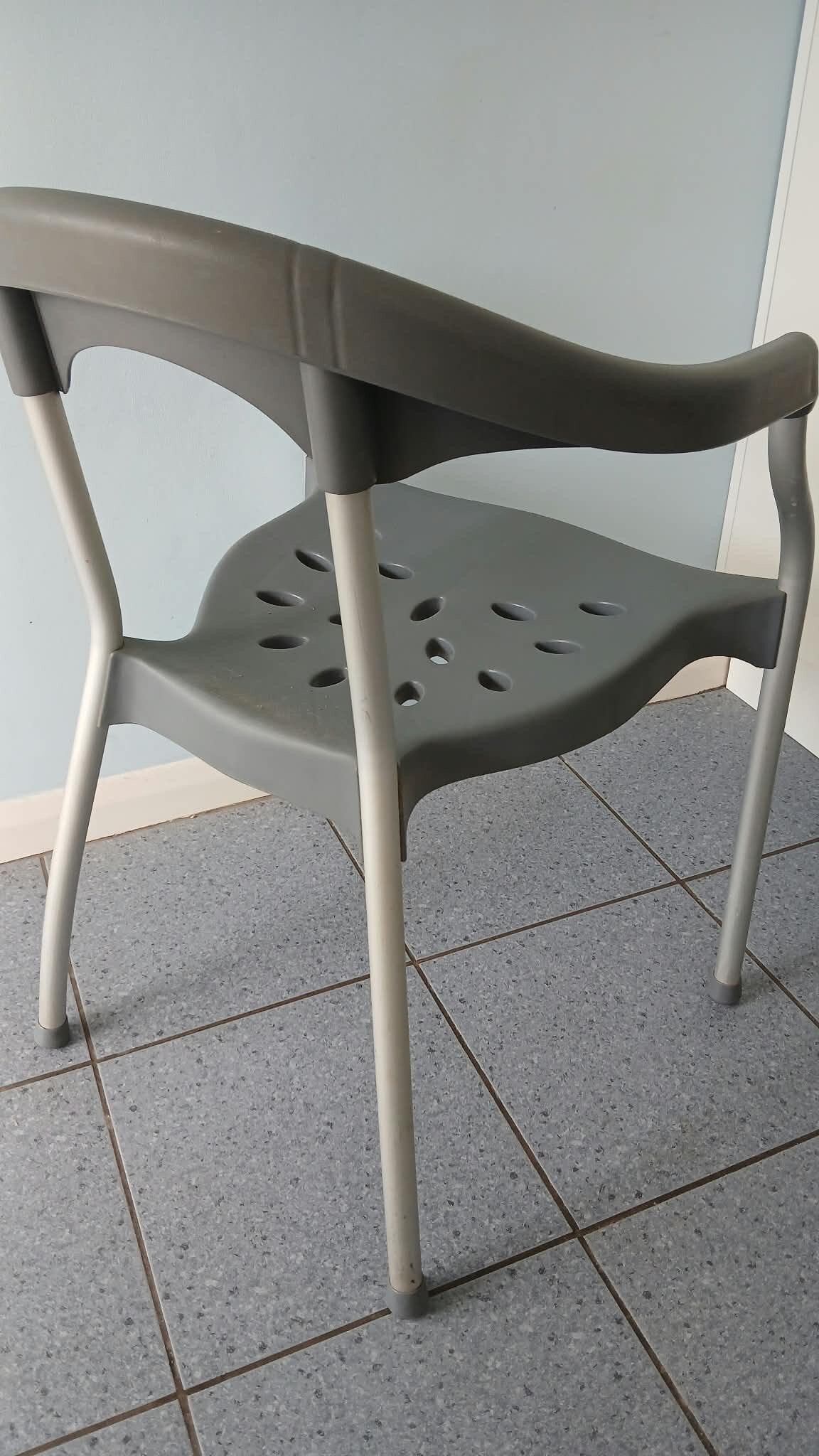 Seaford 4x New Grey Indoor/Outdoor Stacking Chairs, Ideal for Coast