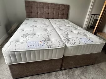 LYON MEMORY MATTRESS WITH DIVAN BASE WITH 2 DRAWERS - SUPER KING