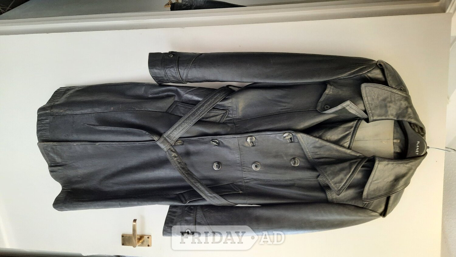 Mens vintage long real leather coat  - Clothing, Footwear & Accessories in Peterborough