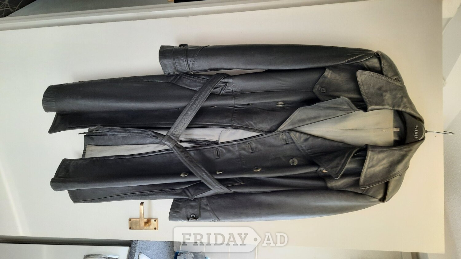 Mens vintage long real leather coat  - Clothing, Footwear & Accessories