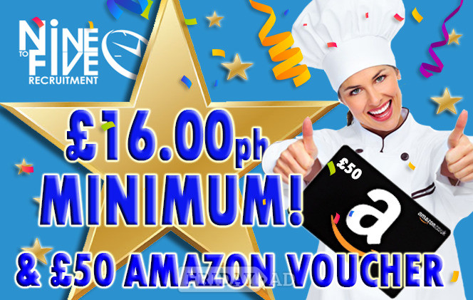 £50 Amazon Voucher after your first two shifts! in Tunbridge Wells