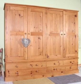 Nationwide Delivery -4 Door Traditional Pine Farmhouse War