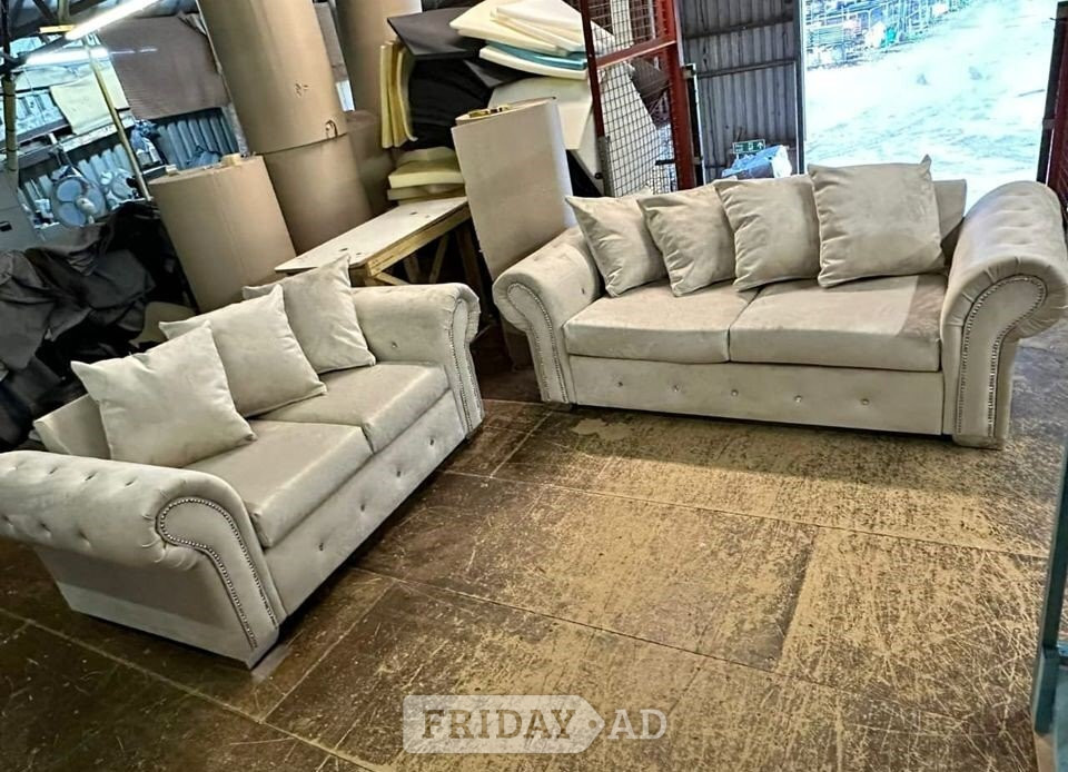 ✨ Luxury Cream 3+2 Sofa Set | Brand New | Fast Delivery 🚚