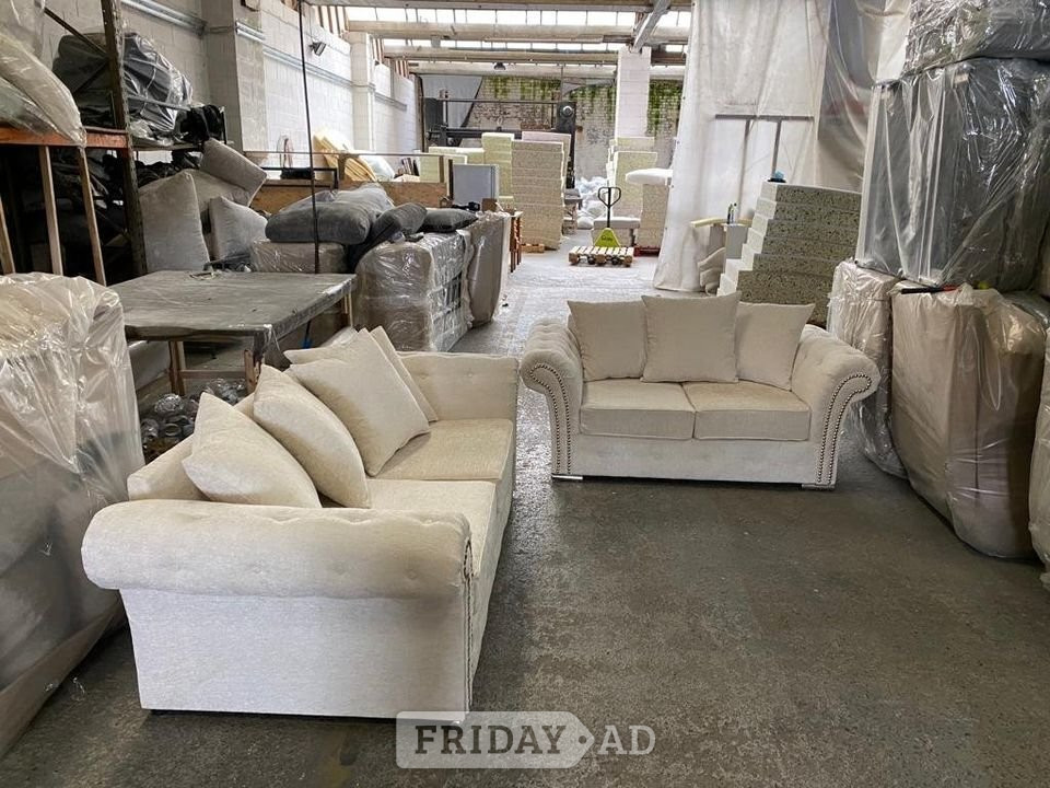 ✨ Luxury Cream 3+2 Sofa Set | Brand New | Fast Delivery 🚚 - Furniture in Telford
