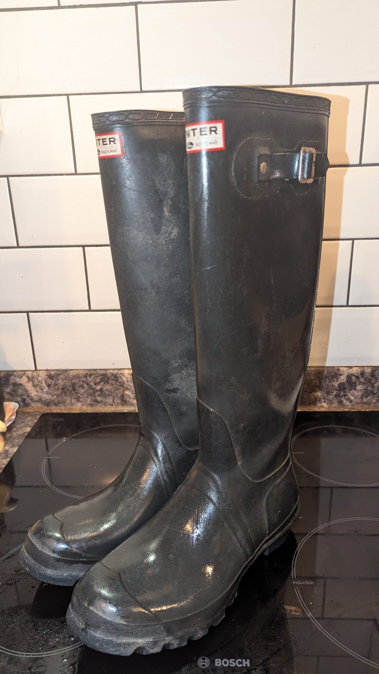 Wellington Boots "Hunter" Wellies. Size 7 Dark Green . 