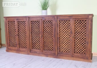 UK Delivery  - Huge Second-Hand Pine Wine Rack/ Drinks Cabinet 
