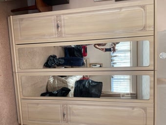 Wardrobe, dressing table, bedside tables and chest of drawers 