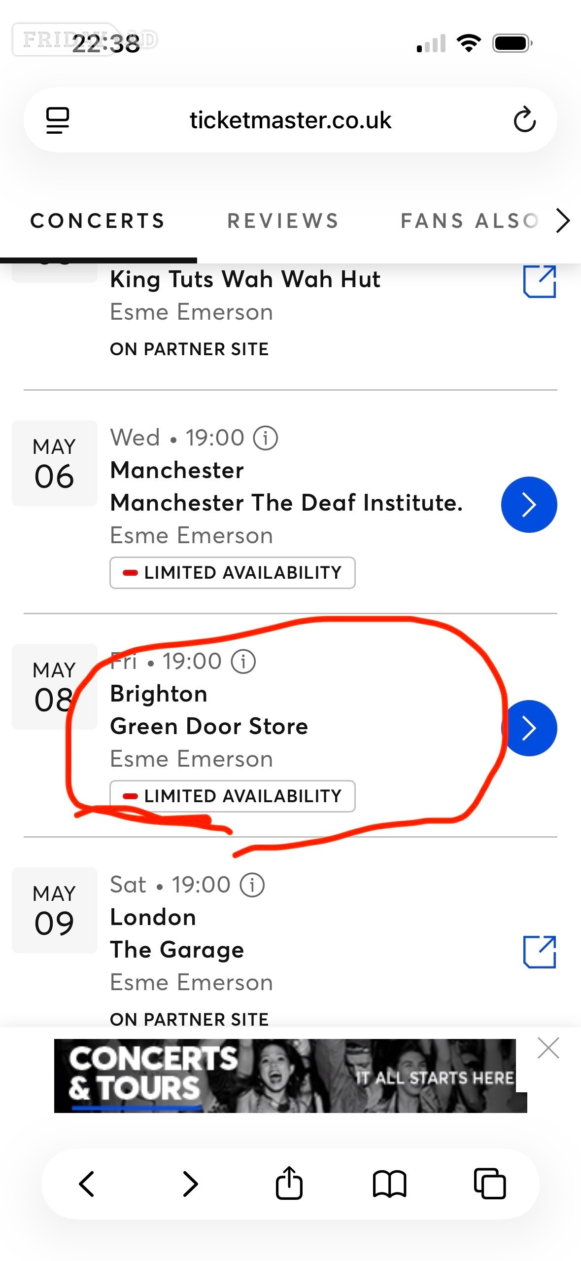 6 x Esme emmerson tickets Brighton 8.5.26