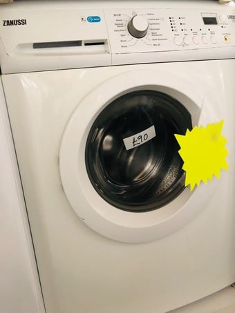 Zanussi 7kg load quick wash washing machine 