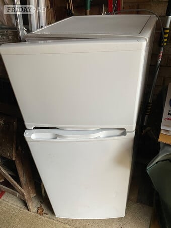 Small fridge with small freezer section white. Good condition 