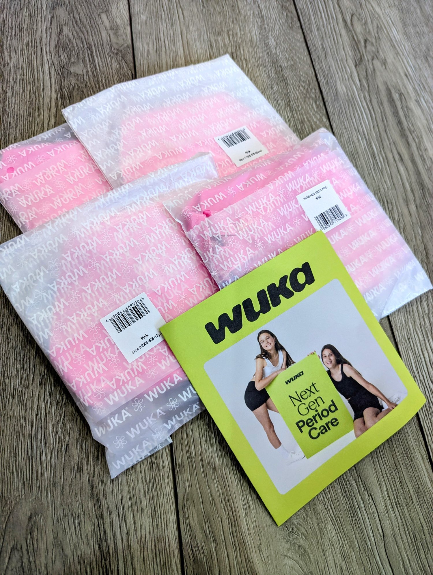 BNWT 4x xs WUKA period underwear starter set care instructions 
