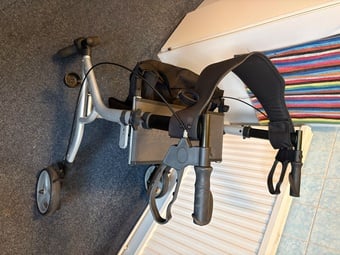 Mobility Walker with seat. (purchased from Clearwell Mobility)