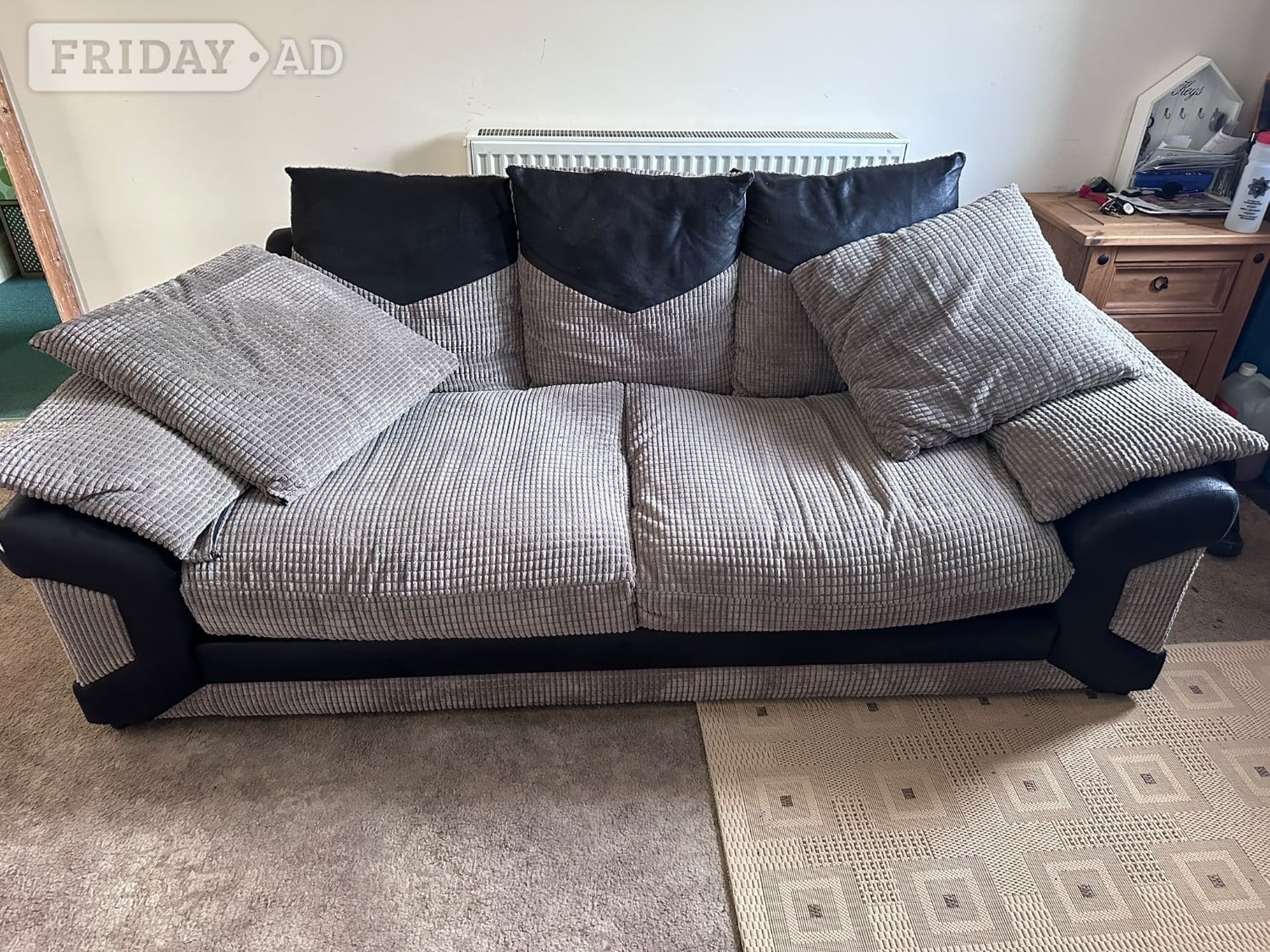 Grey sofas - fab condition 