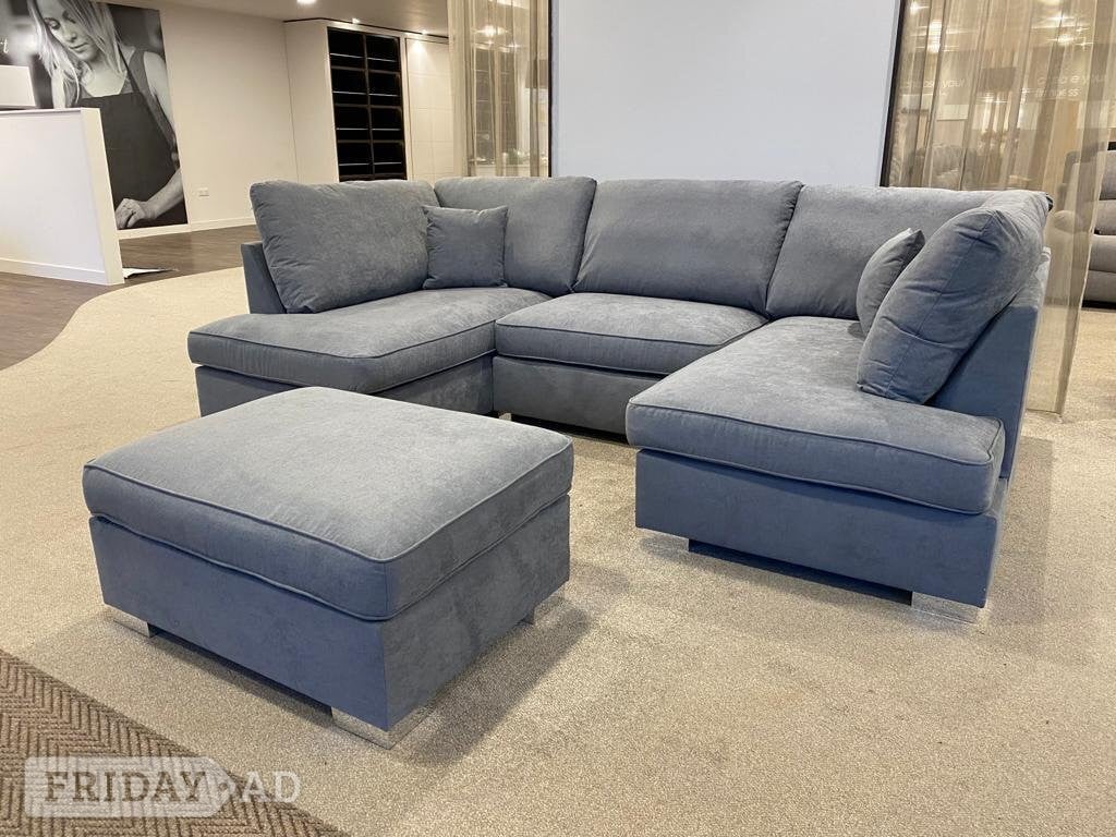 London Carnaby Cinema U Shape Sofa with Footstool - SofaBed