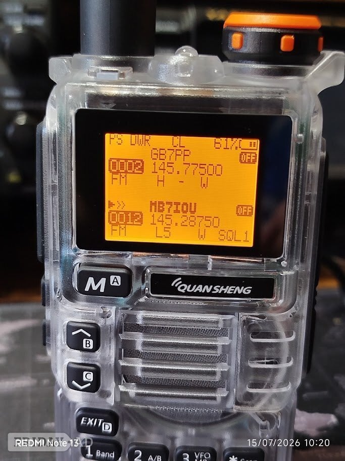 Quansheng UV-K5(99) V3 5W UHF VHF Transparent Air Band type-C 